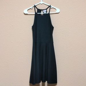 Mossimo extra small halter textured black skater dress